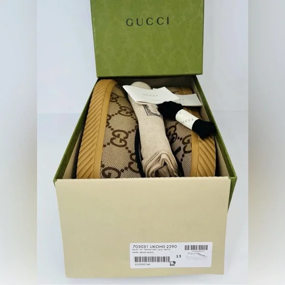 Gucci Maxi GG Tortuga Supreme Canvas Vegan Sneakers UK 13 - US 13.5 - EU 47